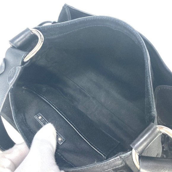 authentic CELINE CMacadam Shoulder one shoulder Hand Bag Suede / L - Picture 9 of 10